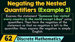 Negating the Nested Quantifiers (Example 2)