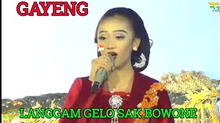 gayeng tenan langgam gelo sak bowone