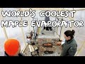 Brick Evaporator Boils Maple Syrup - High Efficiency and Super Fast