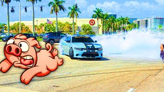 BEST CARS AND COFFEE EXITS EVER?! | DRIFTING, DONUTS, BURNOUTS, + MORE at Cars and Coffee PALM BEACH