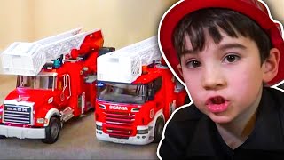 Best Firefighter Costume Pretend Play! | Fire Trucks and Rescue Vehicles for Kids | JackJackPlays