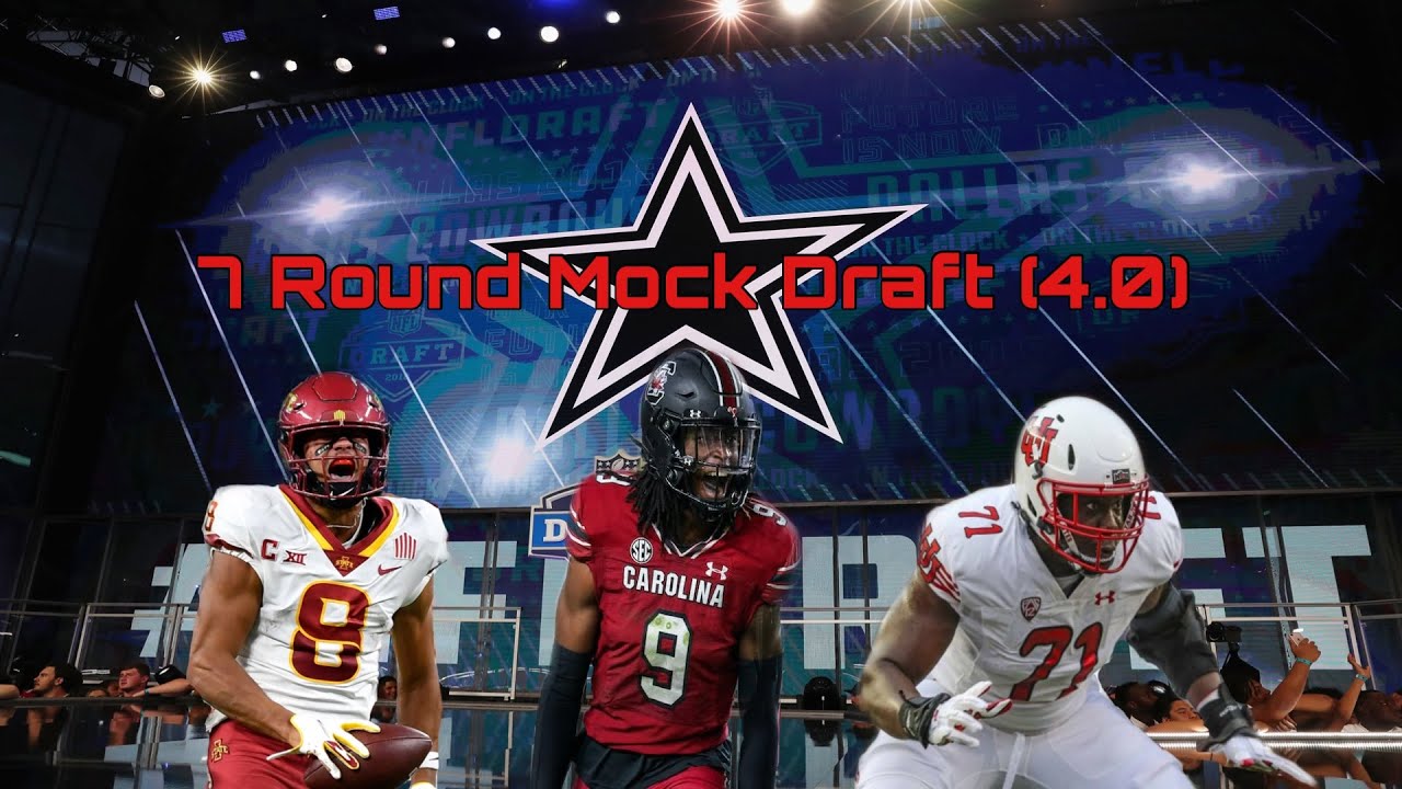 Dallas Cowboys 7 Round 2023 Mock Draft (4.0) - YouTube