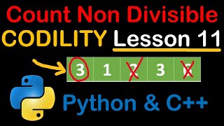 Count Non Divisible in Python and C++ Codility Solutions Lesson 11