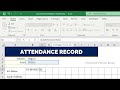 attendance record in excel in tamil