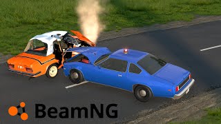 ZATRZYMANIE W POLSKIEJ WSI MASEUKOWICE PRZEZ POLICJĘ w BEAMNG.DRIVE \