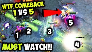 The Most Unbelievable Comeback Ever In History!!! - Epic Mega Def 1vs5 Rampage More Hype Than Ti