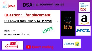 convert binary to decimal in java 2023 || Expert Coding