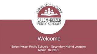 Secondary hybrid learning information session with live Q&A recording
