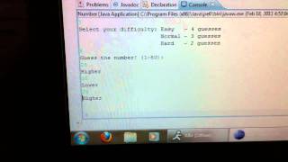 Java Game Programming: Guess the Number