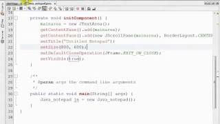 Java Notepad Project-part 1