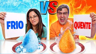 Desafio da Comida Quente vs Comida Congelada - Família Maria Clara e JP
