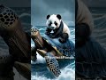 brave baby panda rescues baby turtle part 2 🐼🐢 heartwarming animal friendship story