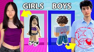 Roblox WOULD YOU RATHER: BOYS vs GIRLS TOWER IRL...