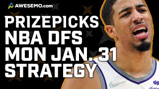 PrizePicks NBA DFS Strategy & Fantasy Basketball Picks Today | Monday 1/31/22