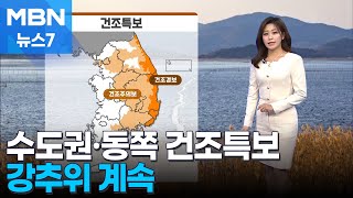 [날씨] 수도권·동쪽 건조특보…강추위 계속 [MBN 뉴스7]