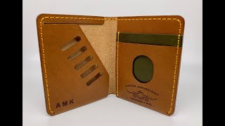 Bespoke Vertical Slim minimalist Leather Wallet - Handmade in New York City