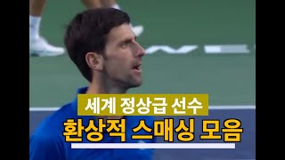 (테니스 구력 2년 초보 탈출기 프로젝트) 세계 정상급 선수들의 환상적인 스매싱 영상모음