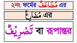 বিষয়ঃক্রিয়ার রূপান্তরঅতিরিক্ত বর্ণযুক্ত তিন অক্ষর মূলবিশিষ্ট ২নং ফর্মেরمضاعف  গ্রুপের দুর্বল ক্রিয়া