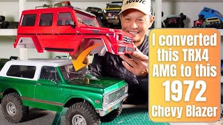 Traxxas 1972 Chevy Blazer project car on TRX4 Sport AMG chassis - best Scale RC crawler body