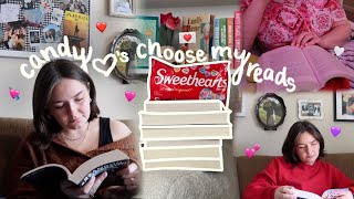 candy hearts choose my reads 💞💌📕 *spoiler free reading vlog*