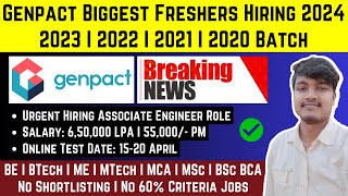 Genpact Biggest Direct Test Hiring | Genpact OFF Campus Drive For 2020, 2021, 2022, 2023, 2024 BATCH