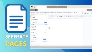 How To Separate Pages In Google Docs