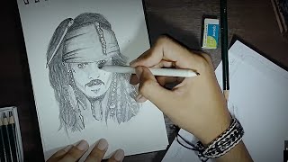 how to draw captain jack sparrow /pirates of the carabean //LOONYART //graphite sketch 🔥