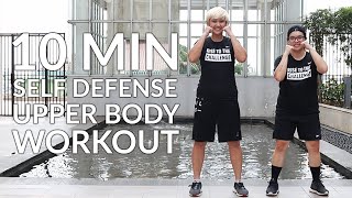 10 Min Self Defense Combat Workout at Home for Beginners | No Equipment | Low Impact | No Jumping