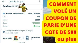 COMMENT VOLÉ UN COUPON DE SCORE EXACT SUR 1XBET