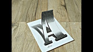 How To Draw 3D Letter A in Western Style Font - Art Maker Akshay