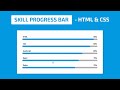 How to Make Skills Bar Using Html and Css | Progress Bar Html Css | Crown Coder