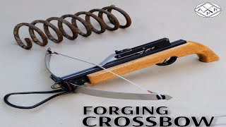 Forging a CROSSBOW out of Rusted Coil SPRING