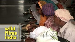 Langar hall at Golden Temple - Punjab