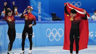 Beijing 2022｜🇨🇳🏅️🥈🎉China's Ren Ziwei wins short track men's 1000m gold, Li Wenlong claims silver