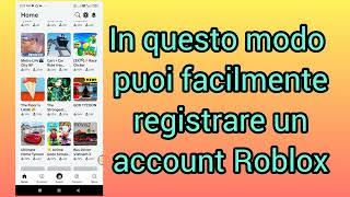 Come registrare un account Roblox 2024