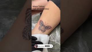 Butterfly and tiger tattoo💥#tattoo #tattooartist #vairalshort #tranding #short #trending