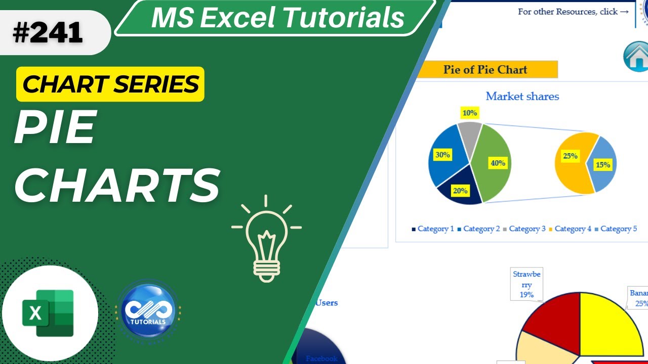 How To Create Pie Charts In Excel Youtube