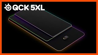 Desktop QcK Mousepads in 3XL, 4XL, and 5XL sizes with optional RGB - SteelSeries