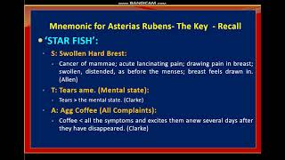 28  Part 2  Asterias Rubens Mnemonic with Recall