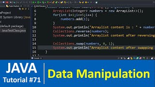 Java Tutorial #71 - Data Manipulation methods in Collections