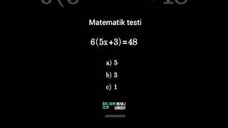 Günün matematik testi