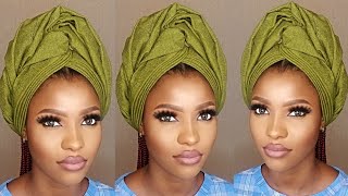 2023 Simple Turban Gele style using Aso-oke #shorts #headwrap #gele