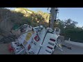 Big Excavator Rolls Over in Beverly Hills