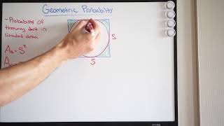 Geometric Probability - Circle Inscribed in Square - Probability of Throwing Dart in Shaded Region