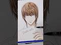 draw light yagami ☠️ | watercolor painting#animedrawing #artwork #deathnote #coloring #art