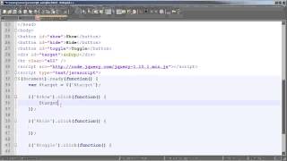Hide and Show HTML Elements with jQuery