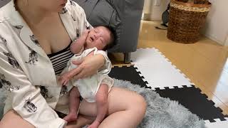 【陣痛・出産・母乳育児】寝るときに手を添えて寝ます（産後27日目）2021年9月4日11時38分 #shorts