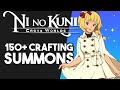 DOING 150+ F2P CRAFTING SUMMONS! In Ni No Kuni: Cross Worlds