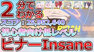 【低レベル】ビナーInsane攻略 初心者向け総力戦解説 簡易字幕付き