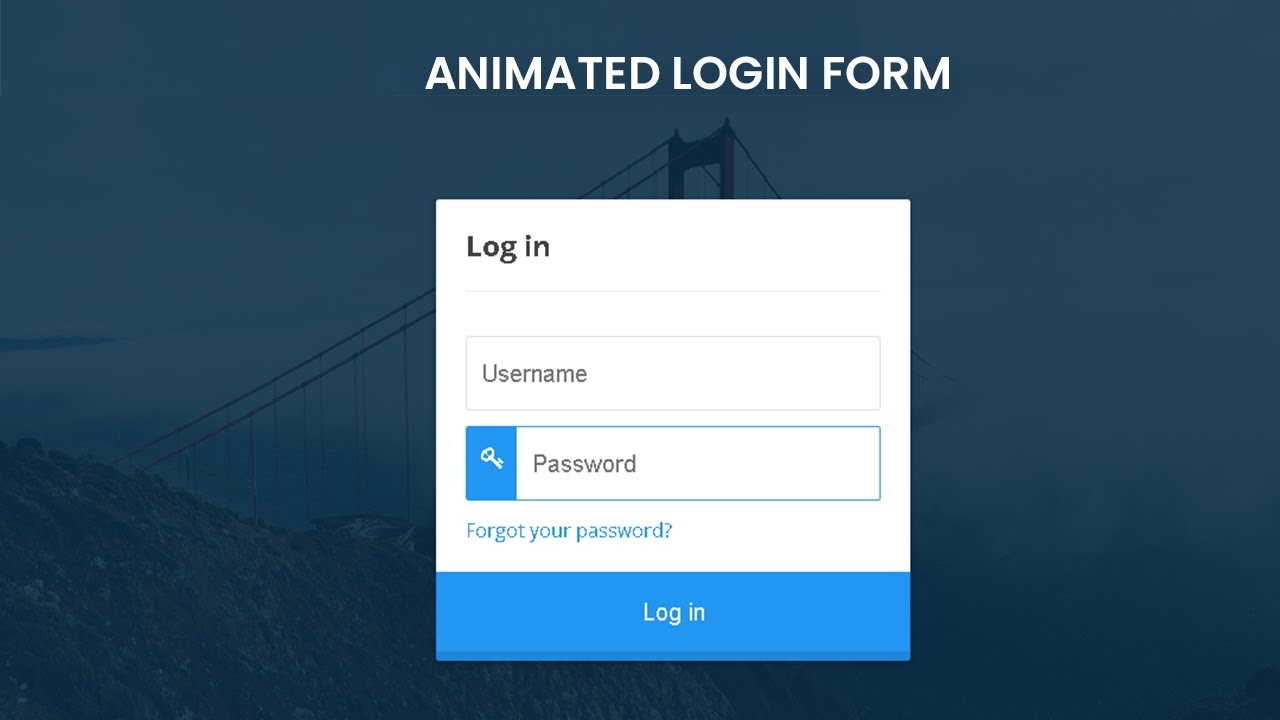 Animated Login Form Using HTML CSS & Javascript